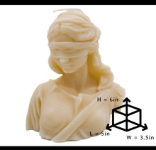 Load image into Gallery viewer, Blind Lady Justice Cream Candle
