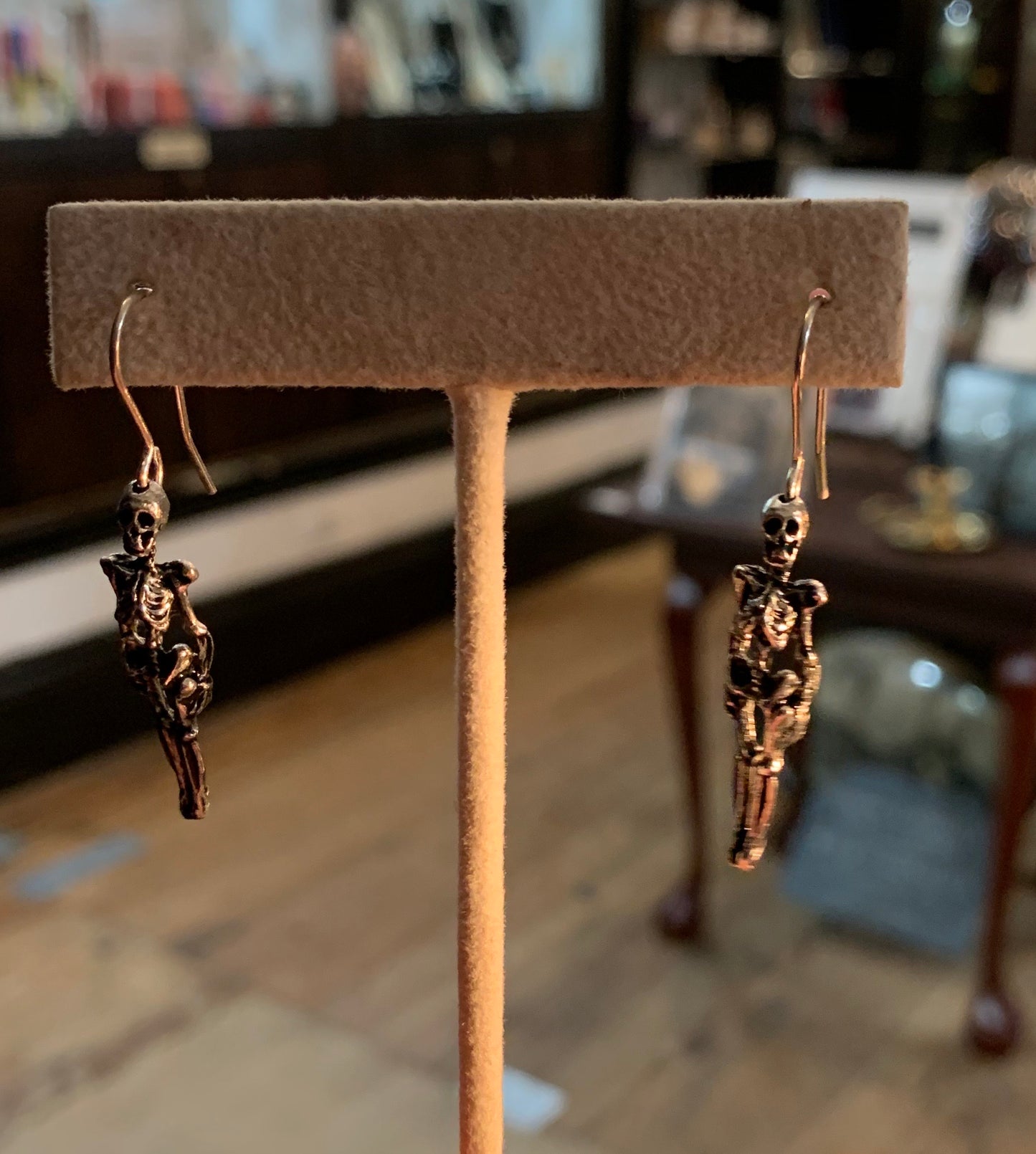 Pewter Skeleton Earrings