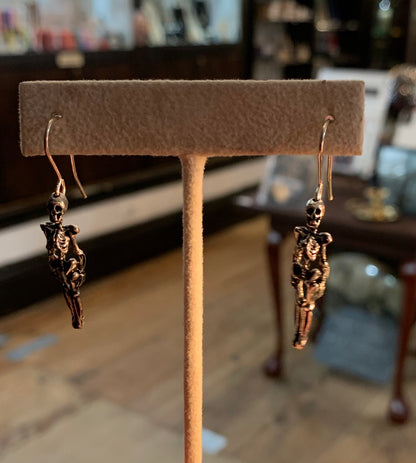 Pewter Skeleton Earrings