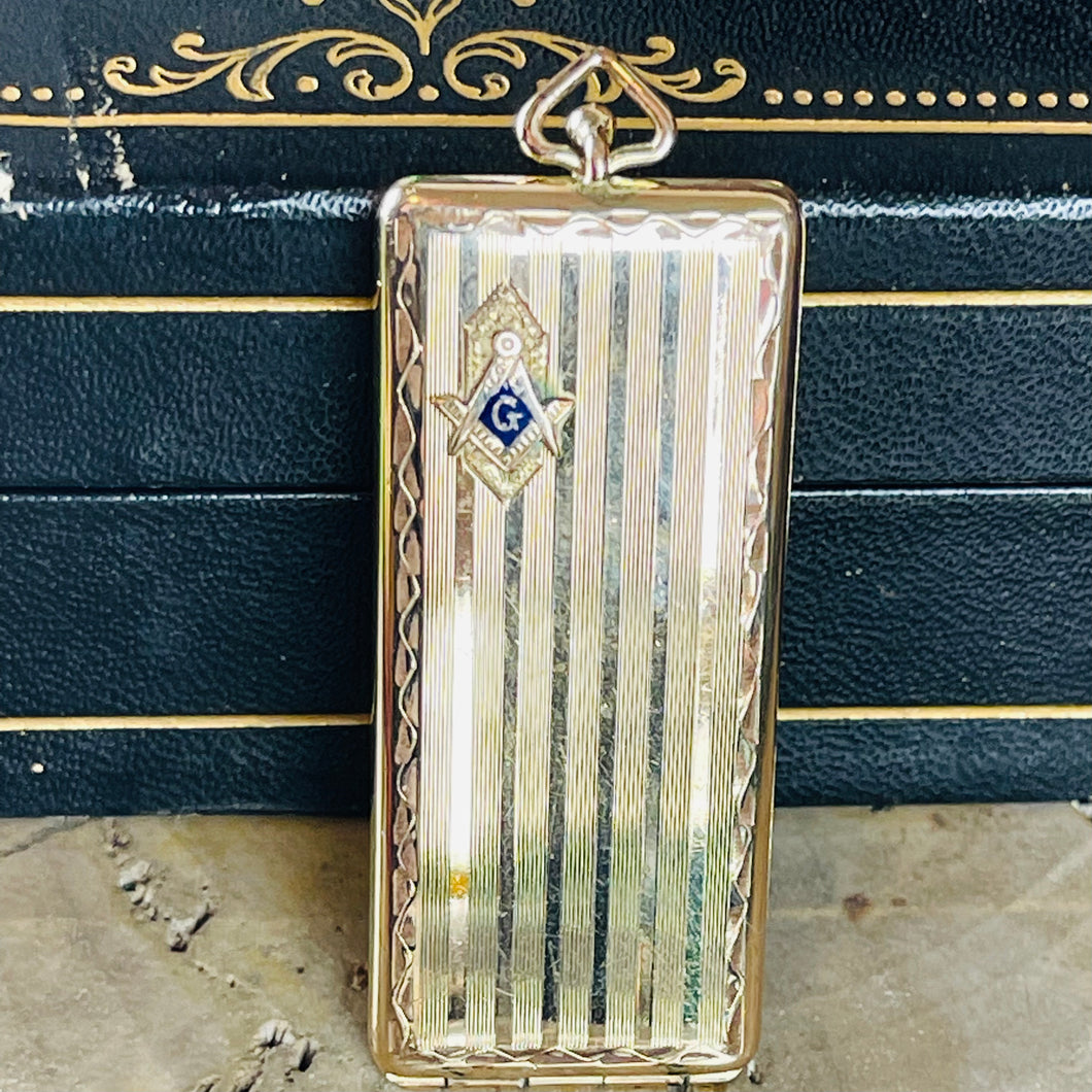 Antique Masonic Gold Filled Dues Holder