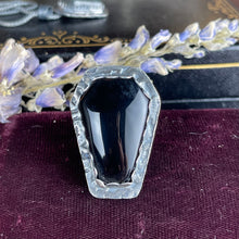 Load image into Gallery viewer, Bat Coffin Onyx Sterling Ring
