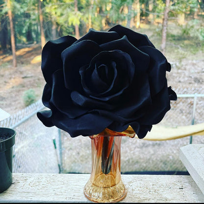 Large Faux Black Rose