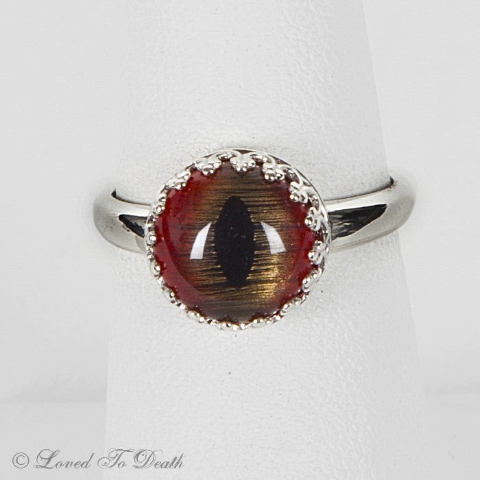 Taxidermy Shark Eye Sterling Ring - Loved To Death