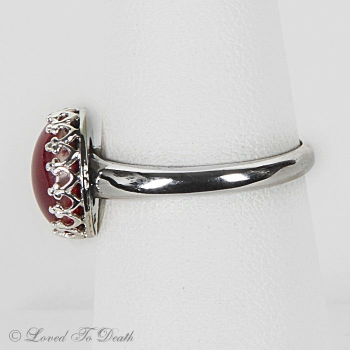 Taxidermy Shark Eye Sterling Ring - Loved To Death